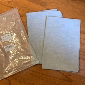 Auge Cotton Standard size gray pillowcases.  NEW